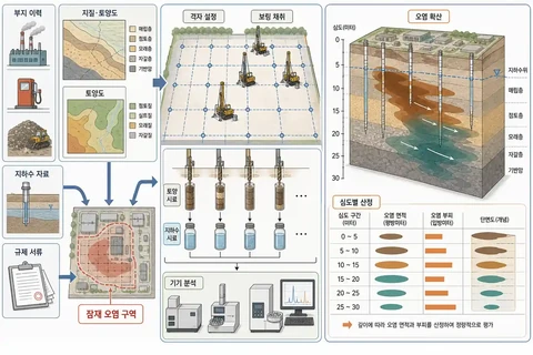토양오염 복원 현장 사전 조사 및 부지 개념 모델